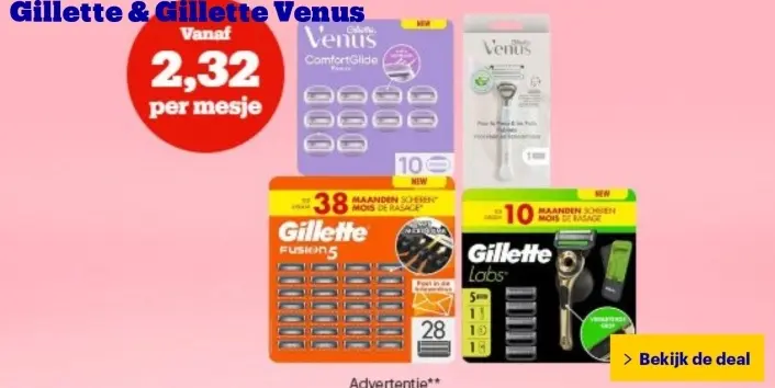 Aanbieding: Gillette & Gillette Venus