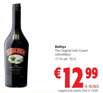 Aanbieding: Baileys The Original Irish Cream crèmelikeur