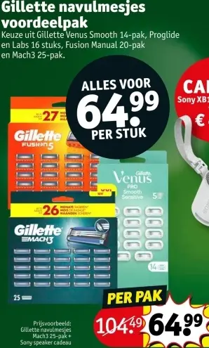 Promotie: Gillette navulmesjes voordeelpak