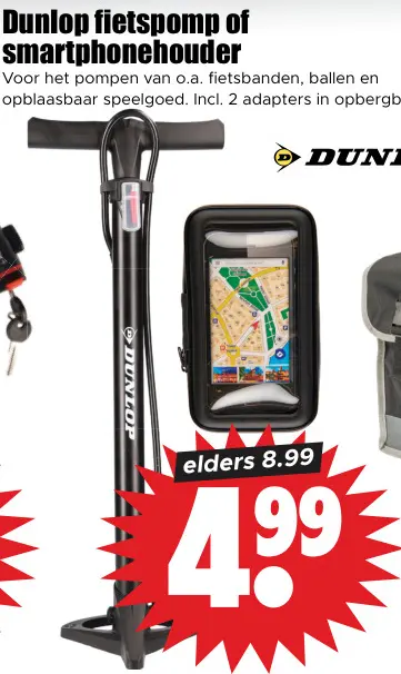 Aanbieding: Fietspomp of smartphonehouder