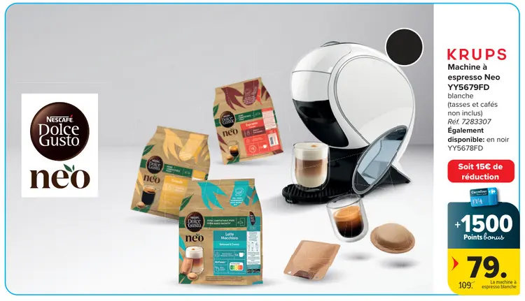 Offre: Machine à espresso Neo YY5679FD blanche