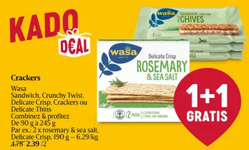 Offre: Wasa Sandwich, Crunchy Twist, Delicate Crisp