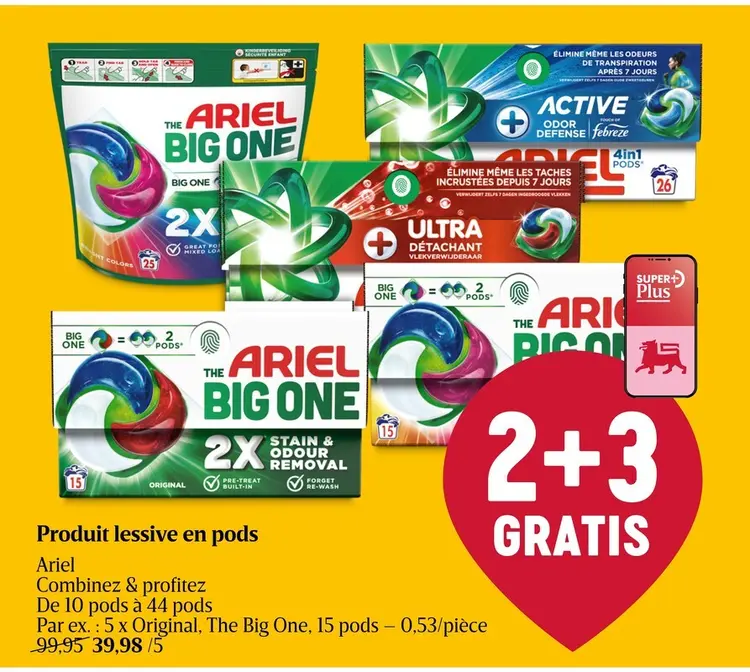 Offre: Produit lessive en pods