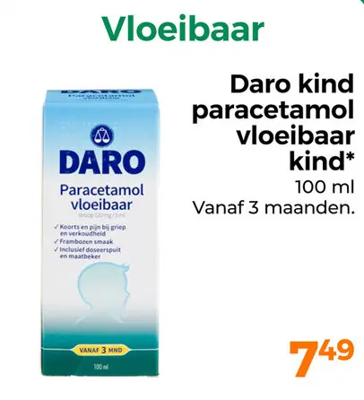 Aanbieding: paracetamol vloeibaar