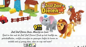 Aanbieding: Zoef Zoef Dieren Owen, Maartje en Louis