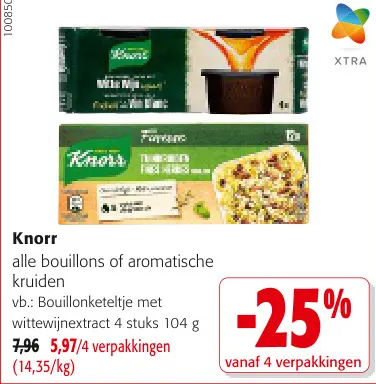Promotie: alle bouillons of aromatische kruiden