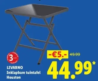 Aanbieding: Inklapbare tuintafel Houston