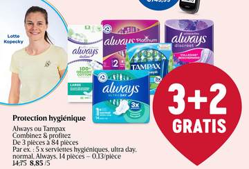 Offre: serviettes hygiéniques , ultra day , normal , Always 