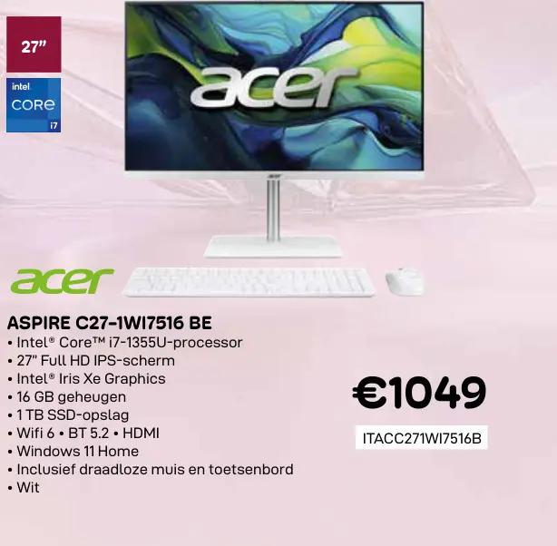 Promotie: Acer Aspire C27-1WI7516 BE
