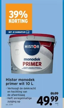 Aanbieding: Histor monodek primer wit