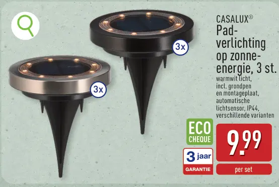 Promotie: Pad-verlichting op zonne-energie
