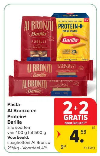 Promotie: Pasta Al Bronzo en Protein+ Barilla