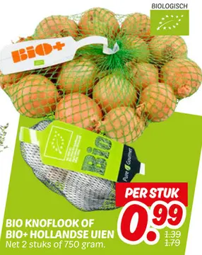 Aanbieding: Bio knoflook of BIO+ hollandse uien