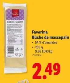 Offre: Bûche de massepain