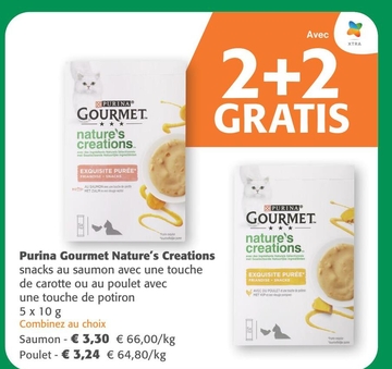 Offre: Purina Gourmet Nature's Creations snacks au s