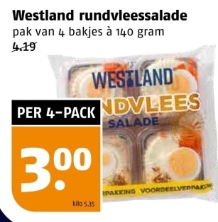 Aanbieding: Westland rundvleessalade