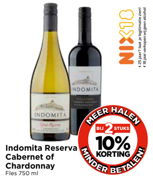 Aanbieding: Indomita Reserva Cabernet of Chardonnay