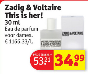 Aanbieding: Zadig & Voltaire This is her!