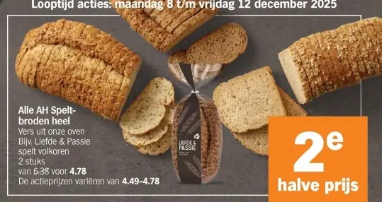 Aanbieding: AH Speltbroden heel