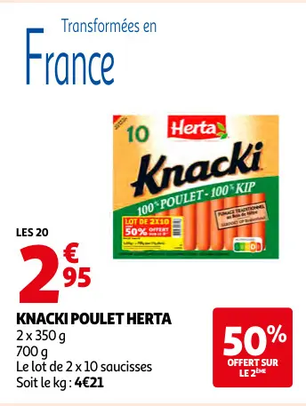Offre: Knacki poulet Herta