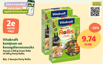 Aanbieding: Vitakraft konijnen-en knaagdierensnacks Party