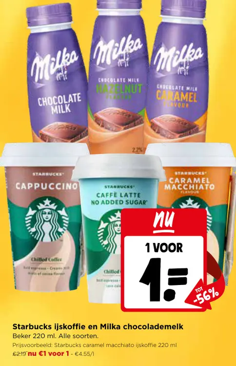 Promotie: ijskoffie en chocolademelk