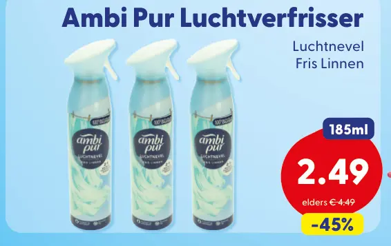Aanbieding: Luchtverfrisser Luchtnevel Fris Linnen