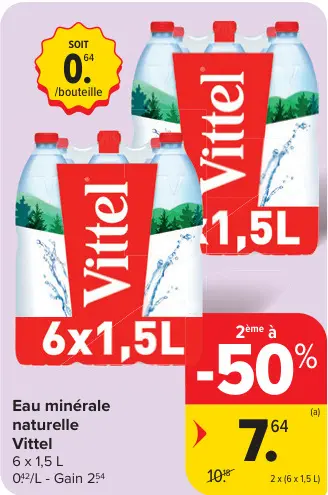 Offre: Eau minérale naturelle