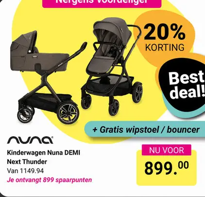 Aanbieding: Kinderwagen Nuna DEMI Next Thunder