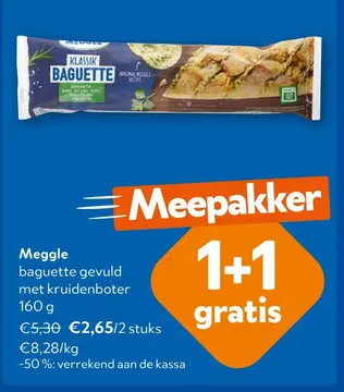 Aanbieding: Meggle baguette gevuld met kruidenboter