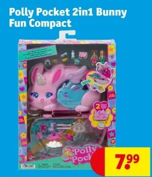 Aanbieding: Polly Pocket 2in1 Bunny Fun Compact