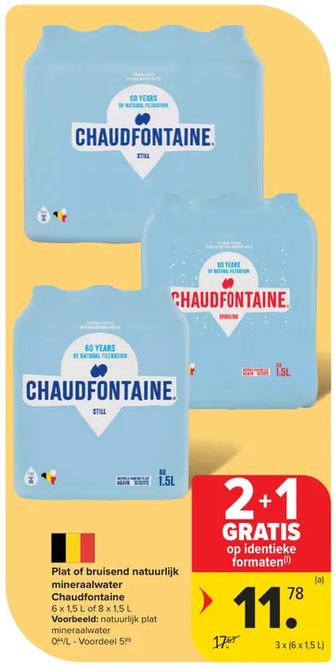 Promotie: Plat of bruisend natuurlijk mineraalwater