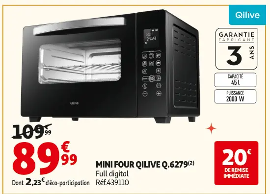 Offre: Mini four Qilive q.6279