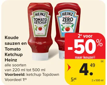 Promotie: Koude sauzen en Tomato Ketchup