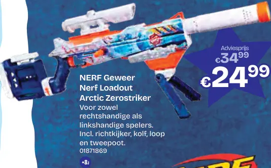 Aanbieding: Geweer Nerf Loadout Arctic Zerostriker