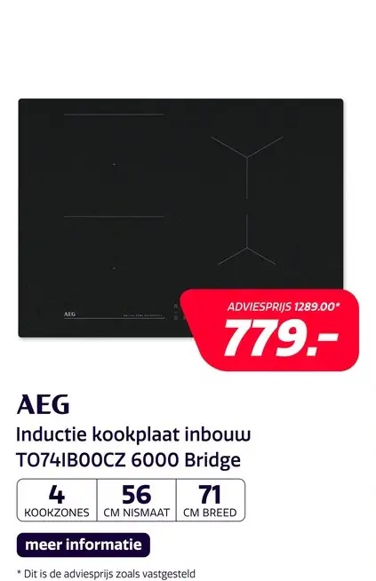 Aanbieding: AEG TO74IB00CZ 6000 Bridge
