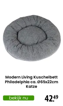 Aanbieding: Modern Living Kuschelbett Philadelphia Katze