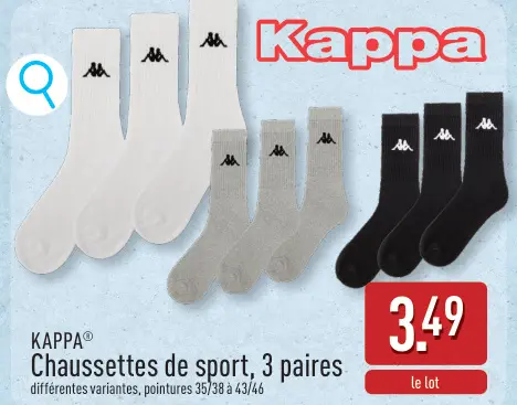 Offre: KAPPA® Chaussettes de sport, 3 paires