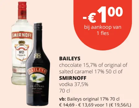 Promotie: Baileys of Smirnoff