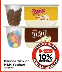 Aanbieding: Danone Twix of M&M Yoghurt