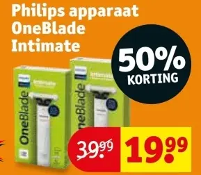Promotie: Philips apparaat OneBlade Intimate