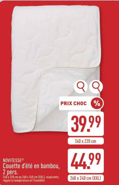 Offre: Couette d'été en bambou