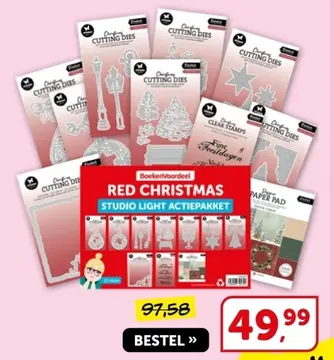 Aanbieding: Red christmas studio light actiepakket