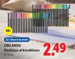 Aanbieding: Fineliners of brushliners