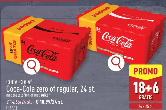 Promotie: Coca-Cola zero of regular