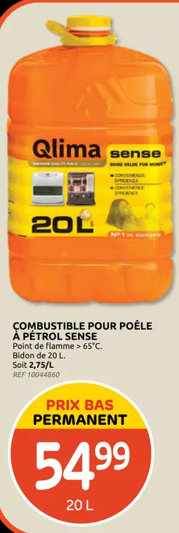 Offre: Combustible pour poêle à pétrol sense