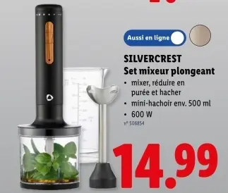 Offre: Set mixeur plongeant