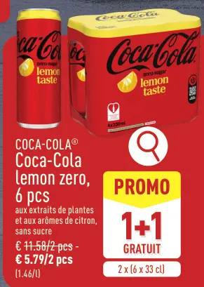 Offre: Coca-Cola lemon zero