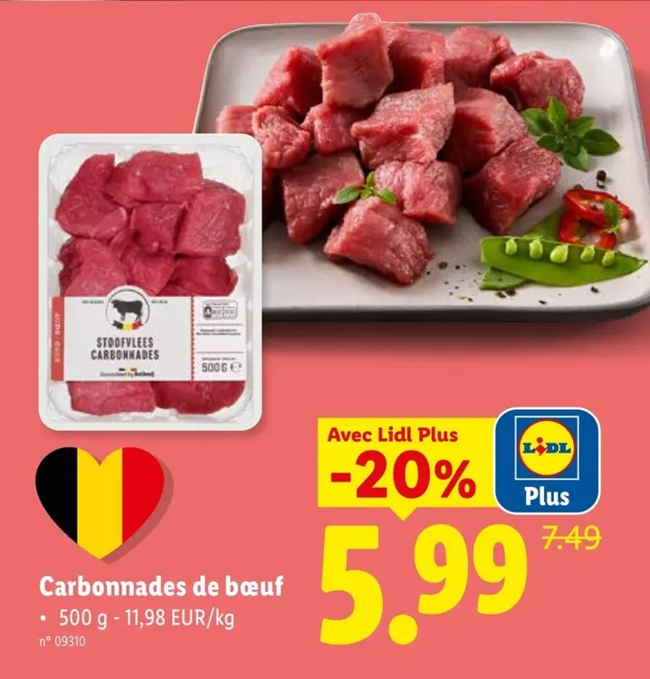 Offre: Carbonnades de bœuf