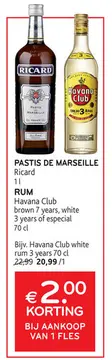 Aanbieding: Pastis de marseille of rum